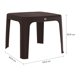 thumbnail image 2 of Mesa Exterior Lateral De Plástico Con Textura Rattan Chocolate oscuro, 2 of 4