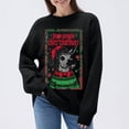 thumbnail image 2 of Danhjin Christmas Sweater Tops for Women Funny Print Oversized Crew Neck Long Sleeve Fall Winter Pullover Tunic Cute Shirts Fashion Comfy Soft Cozy Loungewear Outdoor Knitwear Blouses, 2 of 10