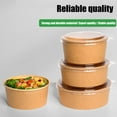 thumbnail image 6 of Disposable Lunch Boxes Bowls With Lids, Microwaveable And Refrigerable Thickened Kraft Paper Containers, 50 Pieces 1100Ml Food Storage Set For Takeout School Work Camping, 6 of 7