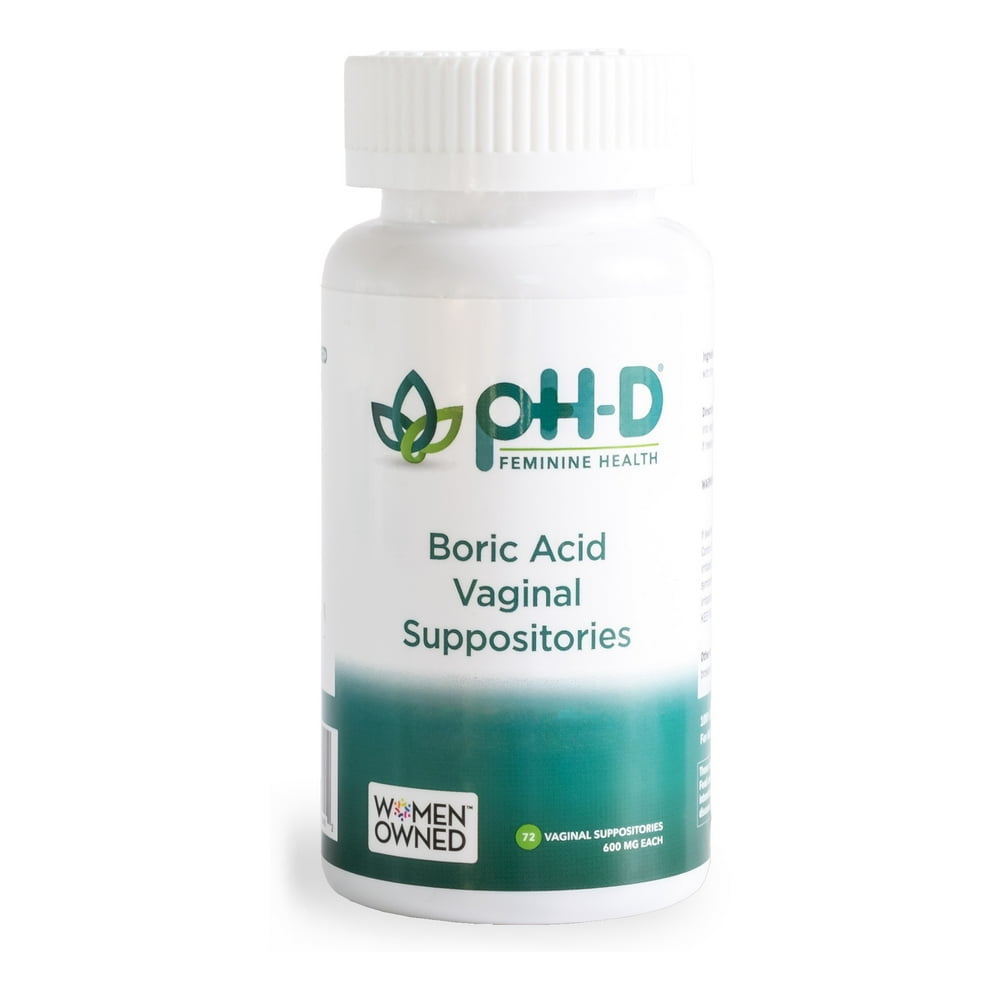 pHD Feminine Health, Boric Acid Vaginal Suppositories, 72ct