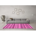thumbnail image 3 of Ahgly Company Indoor Round Abstract Pink Modern Area Rugs, 8' Round, 3 of 4
