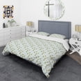 thumbnail image 3 of Designart 'Golden Foliage X' Mid-Century Modern Duvet Cover Set, 3 of 4