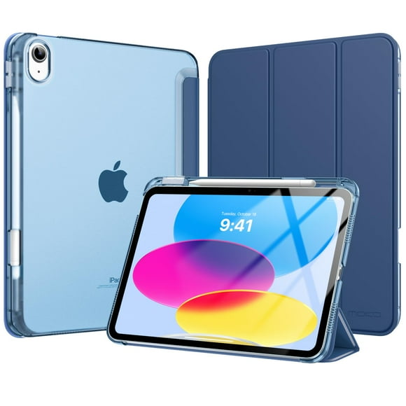 Funda MoKo para iPad A16 2025 de 11 pulgadas y 10,9 pulgadas de décima generación con soporte para lápices
