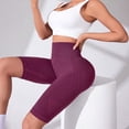 thumbnail image 4 of Women's Seamless High Waisted Biker Shorts, Tummy Control Compression Yoga Workout Shorts, Butt Lifting Contour Athletic Gym Running Shorts, 4 of 7