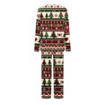 thumbnail image 4 of Riecok Womens Pajama Sets Plus Size Long Sleeve Reindeer Printed Tops and Wide Leg Pant Holiday Loungewear Matching Outfits, 4 of 5