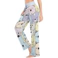 thumbnail image 3 of Women Pajama Pants Lounge Pants Long Stretch Comfy Sleepwear Cat Cartoon Anime Manga, 3 of 7