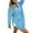 Blue, variant on Hoodies for Womens Solid Warm Zipper Hoodie Sweatshirt Pullover Long Sleeve Pocket Sweatshirt Tops