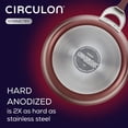 thumbnail image 2 of Circulon Symmetry 10" and 12" Hard-Anodized Nonstick Fry Pan/Frying Pan Set, Merlot, 2 of 7