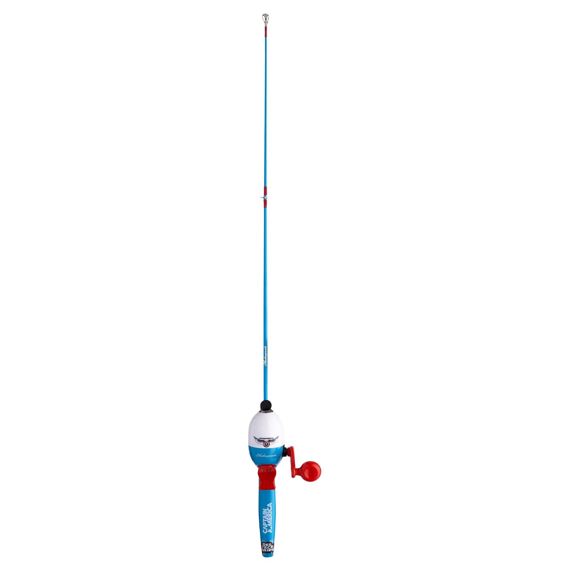 Shakespeare Marvel Captain America Beginner Kit 2'6" Spincast Combo for Kids