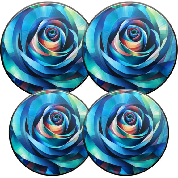 Gas Stove Burner Cover,Electric Stove Top Protector,Easy to Clean,Blue - toned Abstract Rose - like Spiral