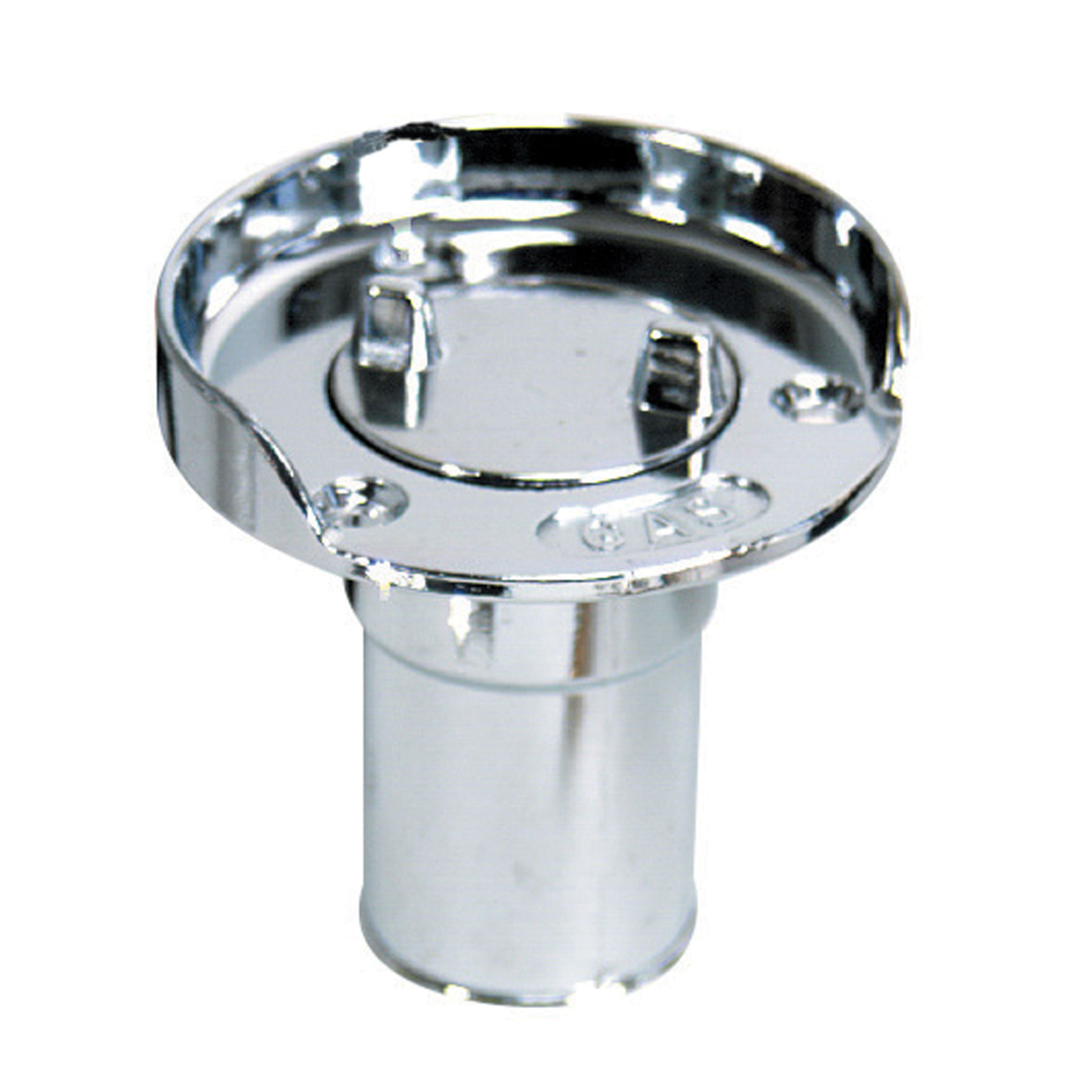Whitecap S7021P Chrome Plated Zamac Gas Hose Deck Fill with Splash Guard 31/8" Hose