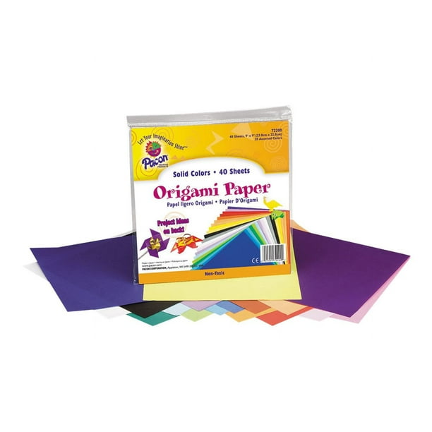 Pacon Origami - Papier - - 40 Feuilles - Assortis