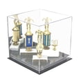 thumbnail image 3 of Better Display Cases Versatile Acrylic Display Case - Medium Square Box with Black Risers and Mirror 9.75" x 9.75" x 9.75" (A027-BR), 3 of 4