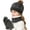 Black, variant on 3 Pcs Kids Winter Hat Scarf Gloves Set Boys Girls Knit Pompom Beanie Fleece Lined Neck Warmer Thick Thermal Ski Sets Hot Pink 2-10 Years