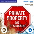 thumbnail image 5 of Private Property No Trespassing Sign, Octagon Shape Red Background,, 5 of 8