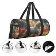 thumbnail image 3 of Balery Starry Sky White Horse Bolsa de Gimnasio para Mujeres y Hombres, Bolsa de Viaje Impermeable, Bolsa de Fin de Semana con Compartimento para Zapatos y Bolsillo Húmedo, 3 of 6