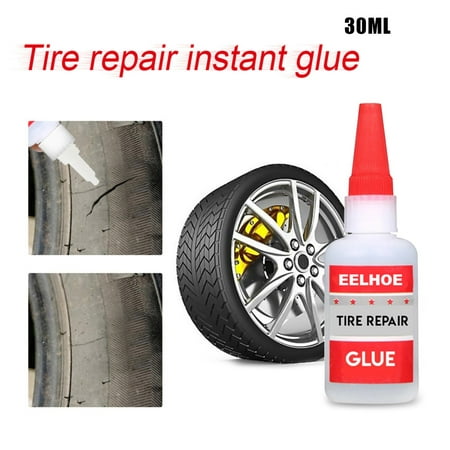 

30/50ML Tire Glue Industrial Strength Heavy Duty Adhesive Clear Shoes GEL with Small Tip Rubber Ceramic for DIY Crafts(30ML EELHOE)