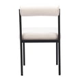 thumbnail image 3 of Livorno Dining Chair Ivory Dining Chair, Modern Style, Shearling style fabric, Steel, Indoor Dining, 3 of 4