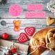 thumbnail image 1 of Molde de Cocina Molde para fondant 4 unidades para tartas chocolate fondant amor corazón y oso (rosa) JShteea Libre de BPA, 1 of 9