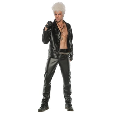 Men's 80s Punk Rock Band Rebel Costume Large 42-46