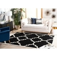 thumbnail image 3 of SAFAVIEH Chatham Hayden Geometric Wool Area Rug, Black/Ivory, 8'9" x 8'9" Square, 3 of 11