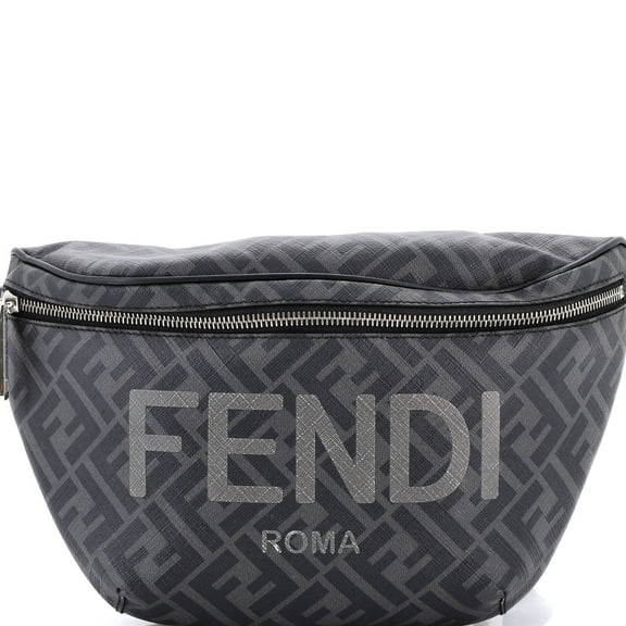 Pre-Owned FF 1974 Logo Waist Bag Zucca Coated Canvas Medium By Rebag