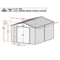 thumbnail image 3 of Arrow Select Steel Storage Shed, 10x14, Gris bleu, 3 of 8
