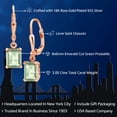 thumbnail image 2 of Gem Stone King 18K Rose Gold Plated Silver Green Prasiolite Dangle Earrings for Women (3.00 Cttw, Gemstone, Emerald Cut 8X6MM), 2 of 6