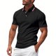 thumbnail image 1 of Blusa y camisa de manga corta con cuello vuelto para hombre, uniforme de moda informal con solapa y botones, top de poliéster de manga corta para hombre, 1 of 9