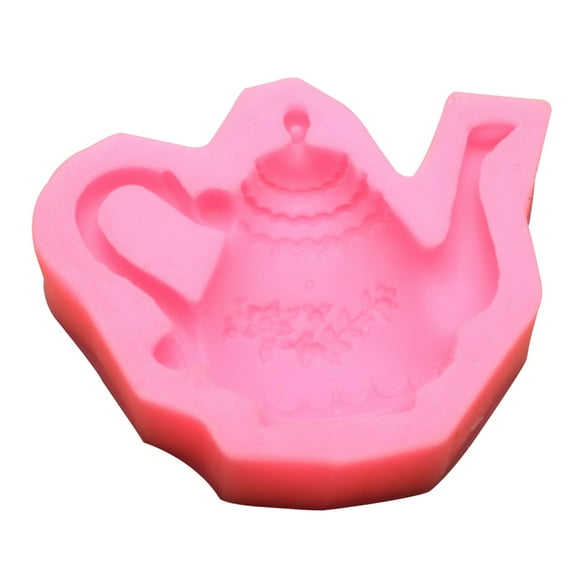 DIY Handmade Silicone Fondant Mold Soap Making Supplies Cartoon Teapot Shape Cake Decorating Candle Mold Flexible Gift