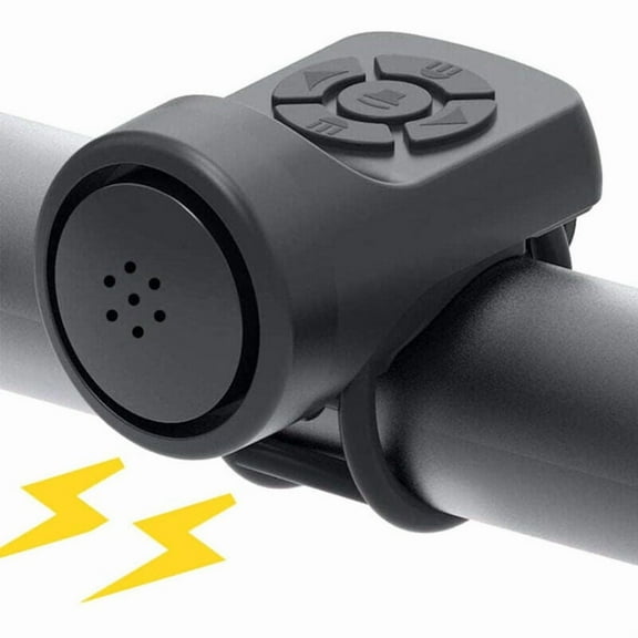 Rubberskin Electric Bike Bell, Electronic Horn Alarm Bicycle Bell 120dB, Portable USB Charging Bike Horn with Alarm for MTB Road Bike.