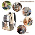 thumbnail image 5 of ZIATUBLES Clear Backpack, Heavy Duty Fabric & PVC Transparent Bookbag with Sloth Math Print, Large Capacity See Through Backpack for School College Work Travel Security, 5 of 7