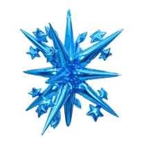 PMU 42 Inch Star Burst Galaxy Royal Blue Mylar Balloon Pkg/5