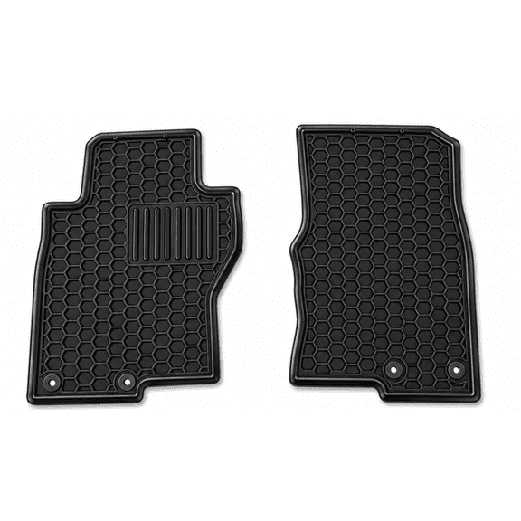 3D Front Floor Mats for 2022-2027 Nissan Frontier (All Trims), Heavy Duty, Custom Fit All-Weather Front Floor Liners, Black, Rubber
