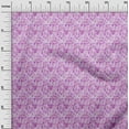 thumbnail image 3 of oneOone Cotton Cambric Purple Fabric Leaves Quilting Supplies Print Sewing Fabric By The Yard 42 Inch Wide, 3 of 4