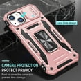 thumbnail image 5 of 14 Plus case,iPhone 14 Plus case for Woman with Sliding Lens Cover and Kickstand Shockproof Case,TPU Durable Rugged Bumper Textured Matte Hybrid Design for iPhone 14 Plus case（Rose Gold）, 5 of 12