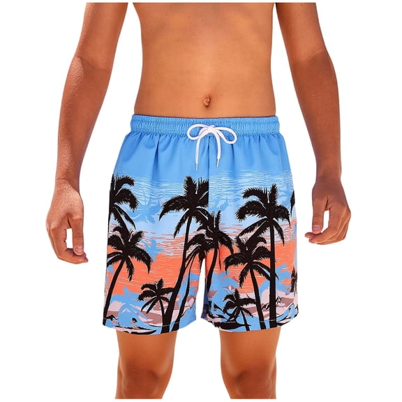 ZACPNCV Boy's Swim Trunks with Compression Liner Kids Bathing Suit Beach Swimming Shorts