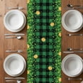 thumbnail image 6 of St. Patrick's Day Table Runner - 90 Inch Long, Kitchen Dining Table Runner Dresser Scarves, Lucky Shamrocks Harp Beer Farmhouse Plaid Farmhouse Decor for Coffee Tables Wedding Party Banquet, 6 of 8