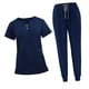 thumbnail image 3 of Conjunto de uniforme médico para mujer, ropa de trabajo, uniforme deportivo, camiseta suave y pantalones deportivos. M, 3 of 9