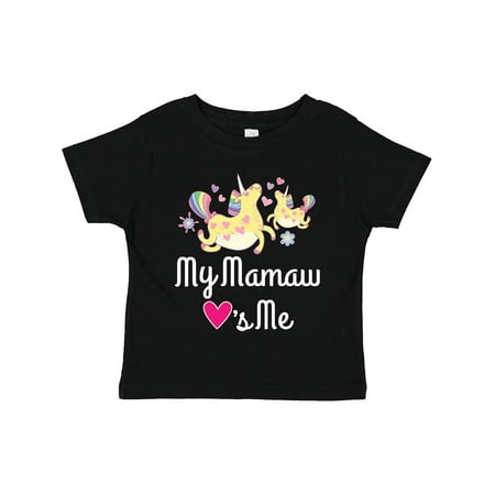 

Inktastic Mamaw Grandma Loves Me Unicorn Gift Toddler Toddler Girl T-Shirt