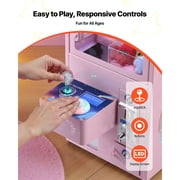 KFFKFF Medium-Sized Claw Crane Machine with Lights & Sounds, Adjustable Steel Claws, Toy and Candy Grabber Prize Dispenser for Events, Home, and Entertainment Venues, Pink