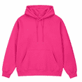 thumbnail image 2 of Trgacdwlo Mens Hoodies Solid Color Long Sleeve Mens Hooded Sweatshirts Workout Fall Winter Mens Pullover Shirts with Pocket Pink XL, 2 of 6