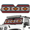 thumbnail image 2 of Uorisanigo Windshield Sun Shade for Jeep, Aztec African Tribal Car Sunshade Compatible with Wrangler TJ JK JL1997-2024 Sun Visor Protection Keep Your Vehicle Cool Windshield Shades, 2 of 7