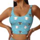 thumbnail image 1 of Balery Cat Fish Sujetadores deportivos con espalda cruzada para mujer, acolchados, sin costuras, de alto impacto, ideales para yoga, gimnasio, entrenamiento y fitness.-Large, 1 of 8