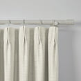 thumbnail image 3 of TWOPAGES 52 W X 84 L Inch Curtain Pinch Pleated Hanging Style Drapery Blackout Solid Linen Drapery for Bedroom, 1 Panel, Ivory White, 3 of 6