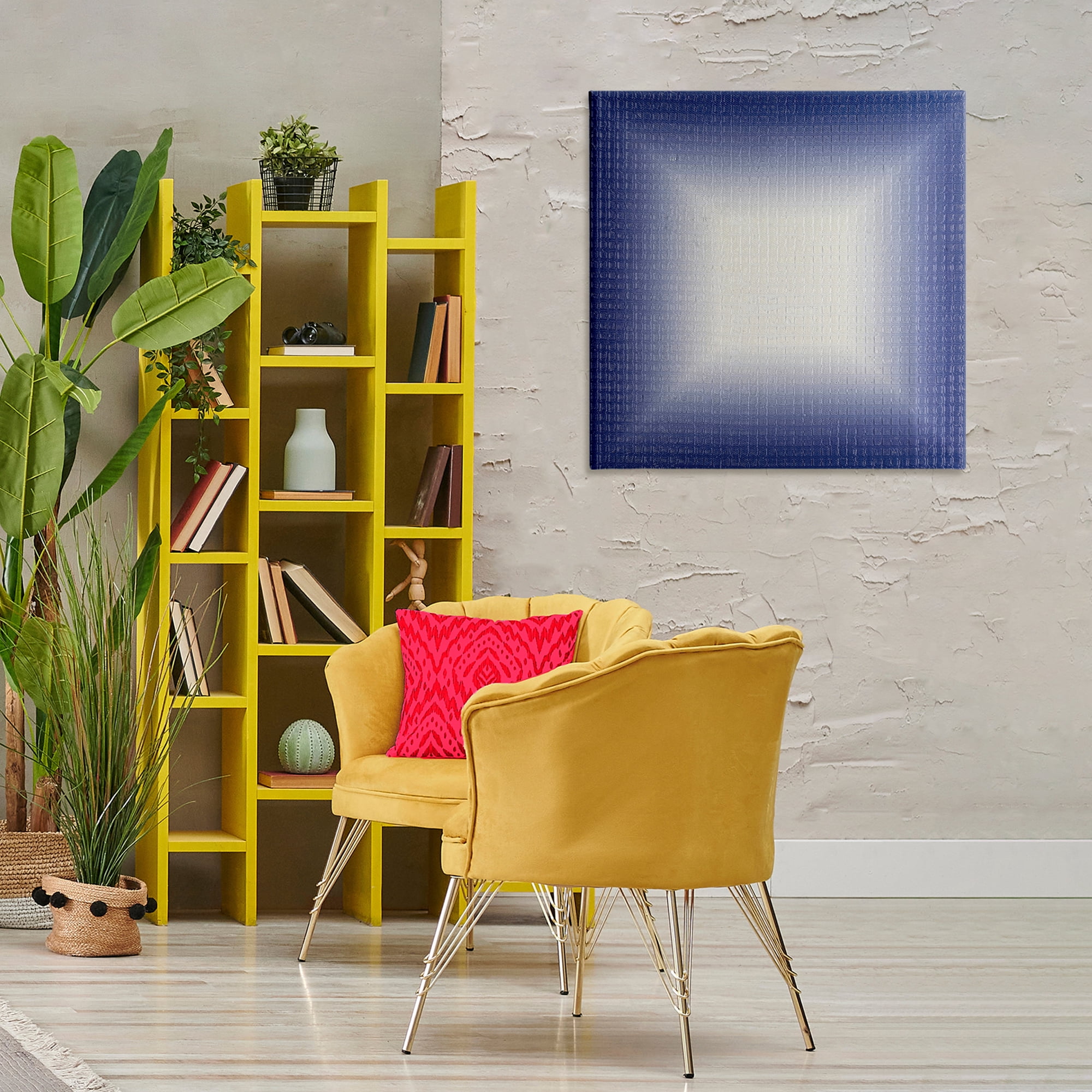 Stupell Industries Blue Ombre Fade Abstract Painting Wrapped Canvas Art Print Wall Art, 30 x 30