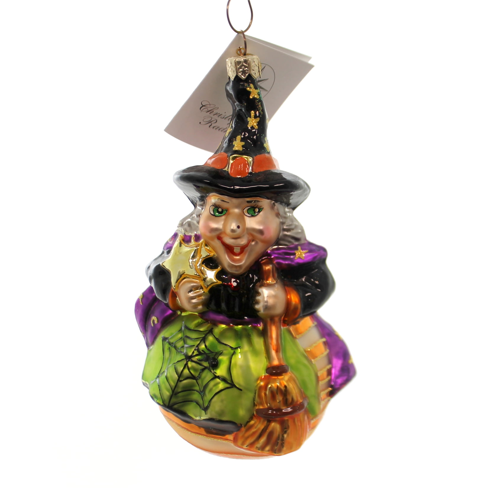 Christopher Radko SNAGGLETOOTH Glass Ornament Witch Halloween 001980