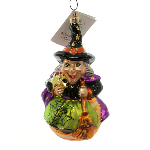 Christopher Radko SNAGGLETOOTH Glass Ornament Witch Halloween 001980 ...