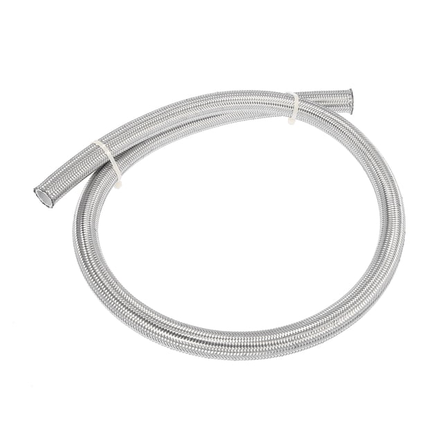 AN12 1 Metro Trenzado PTFE Inoxidable Acero Coche Aceite Combustible Gas Línea Manguera