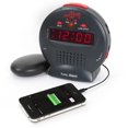 thumbnail image 1 of Digital Alarm Clock Sonic Alert Small w/ Battery Backup Black, 1 of 8